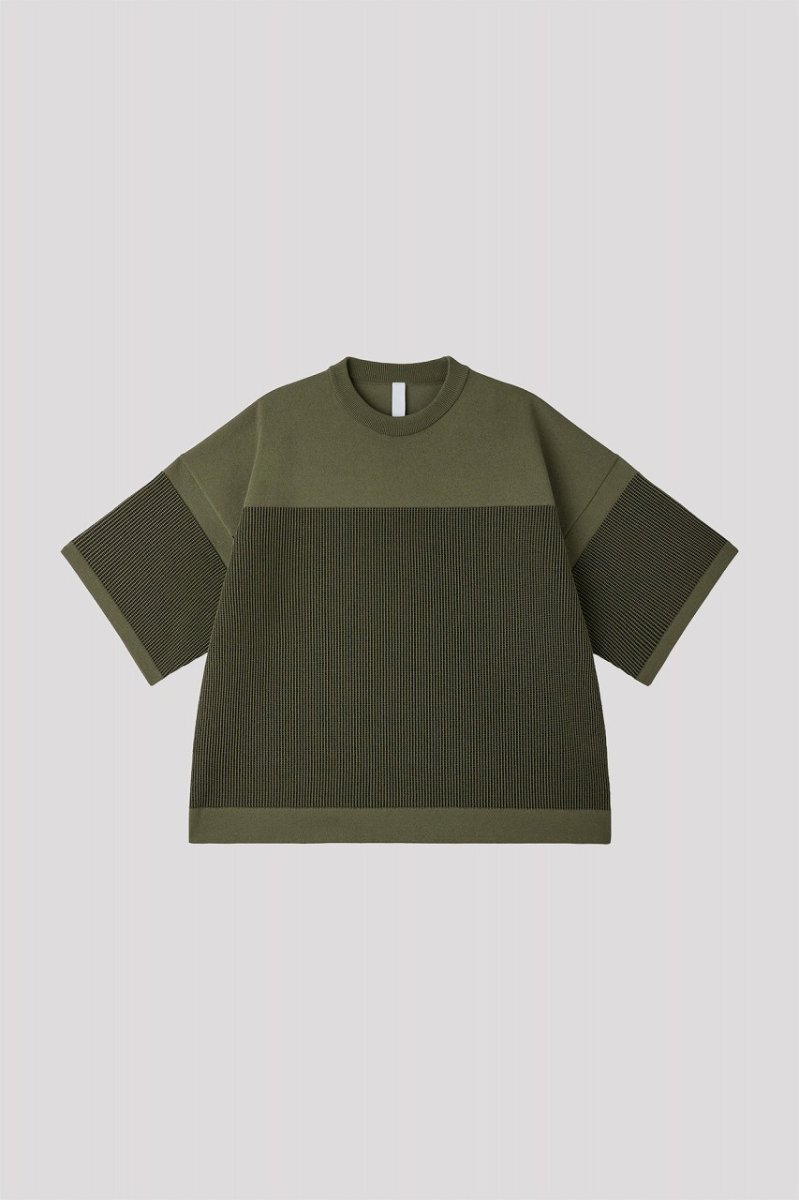画像1: WAFFLE LUCENT SHORT SLEEVE TEE SHIRT (1)