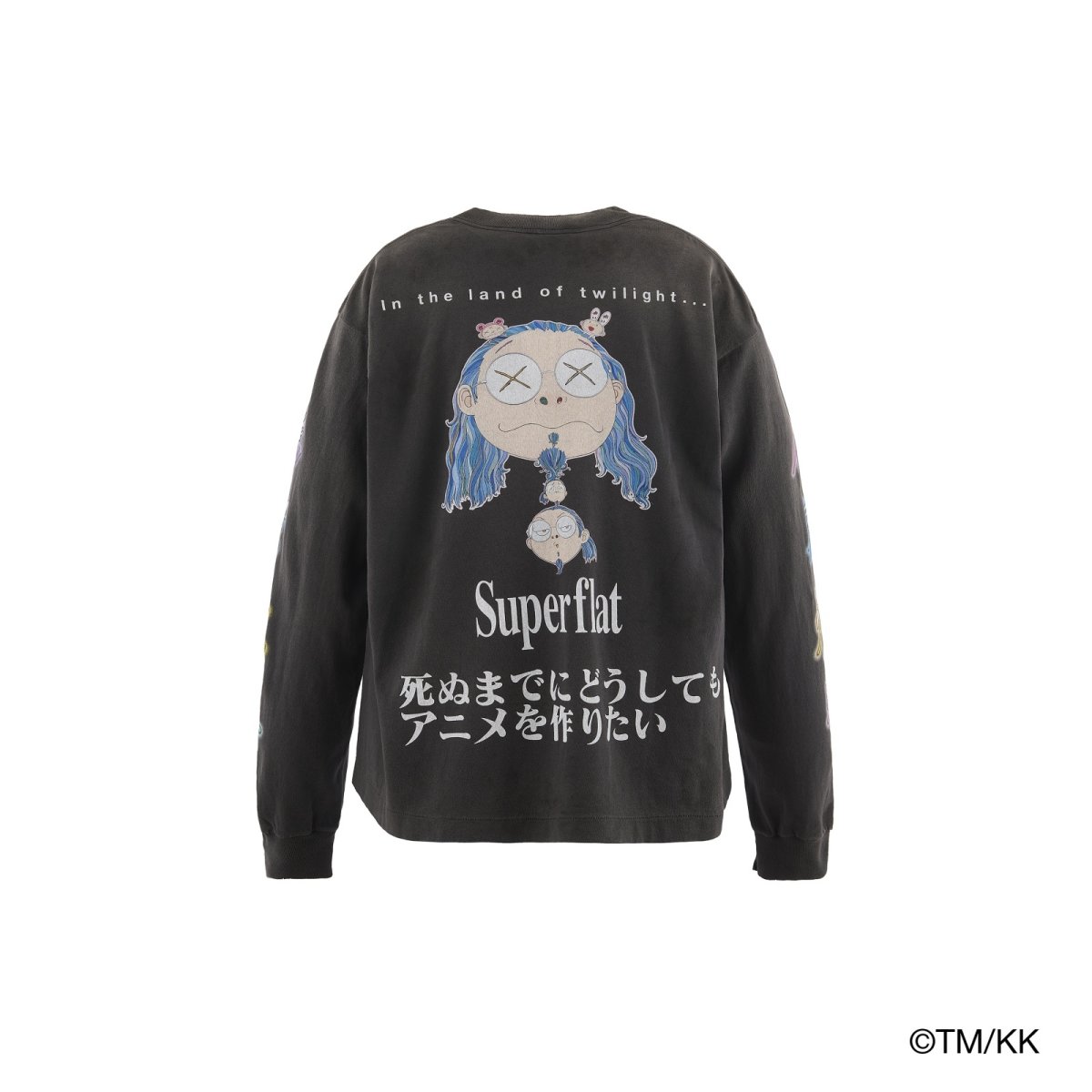 画像2: mononoke made　LS T-SHIRT/SUPERFLAT / BLK (2)
