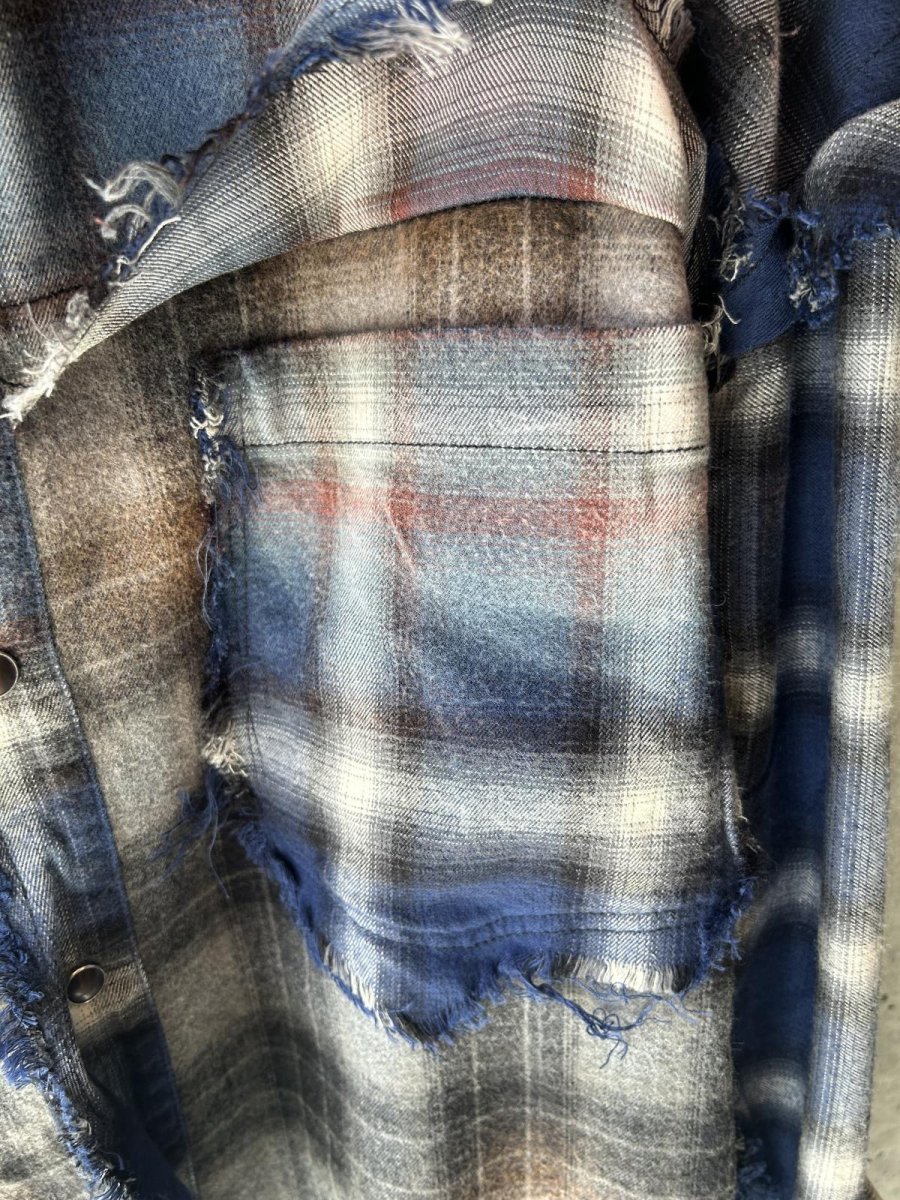 画像2: KHOKI コッキ  Vintage-effect checked shirt (2)