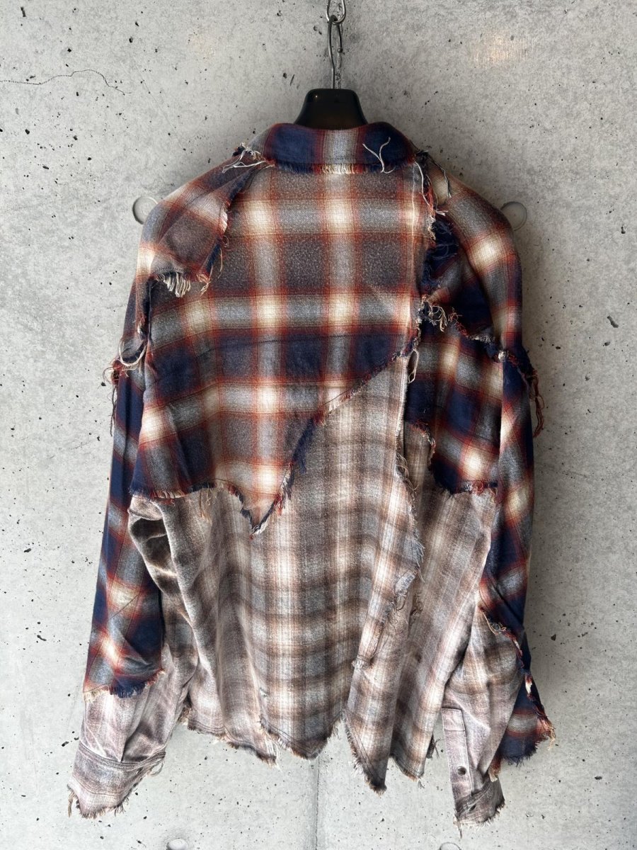 画像3: KHOKI コッキ  Vintage-effect checked shirt (3)