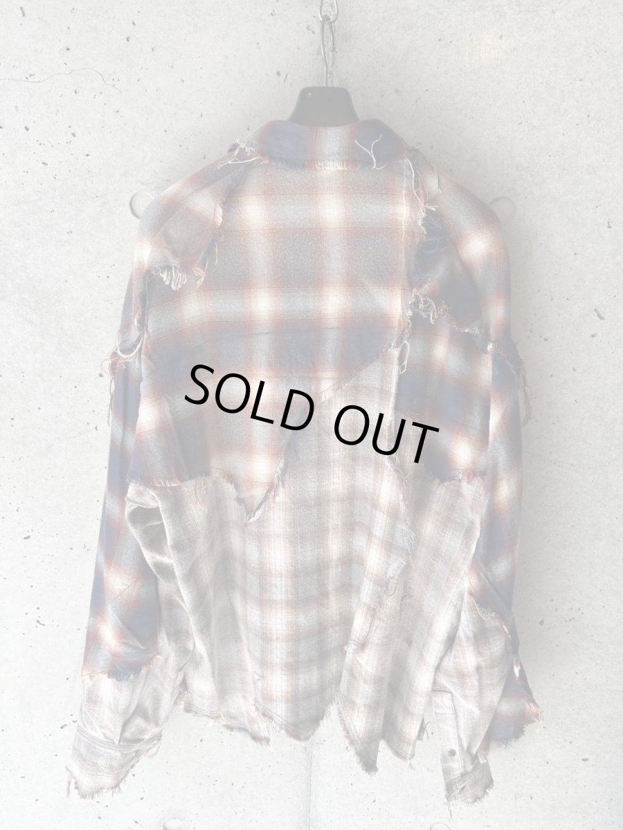 画像3: KHOKI コッキ  Vintage-effect checked shirt (3)