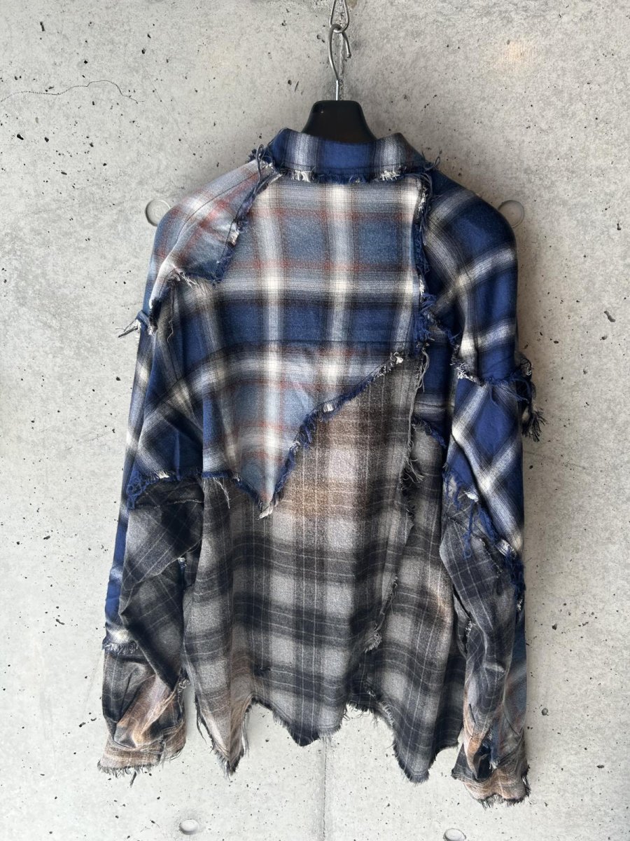 画像3: KHOKI コッキ  Vintage-effect checked shirt (3)