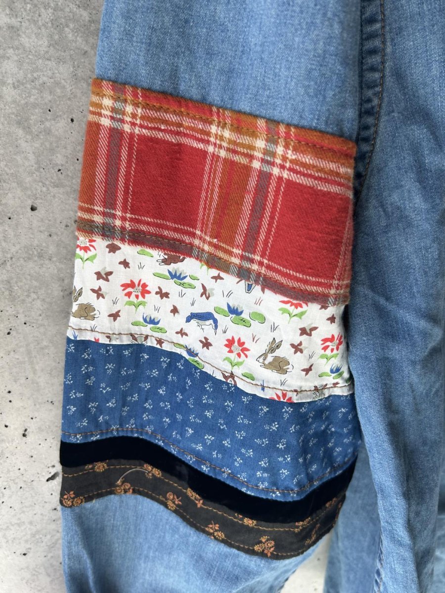 画像4: KHOKI コッキ  Patchwork Denim  Overshirt (4)