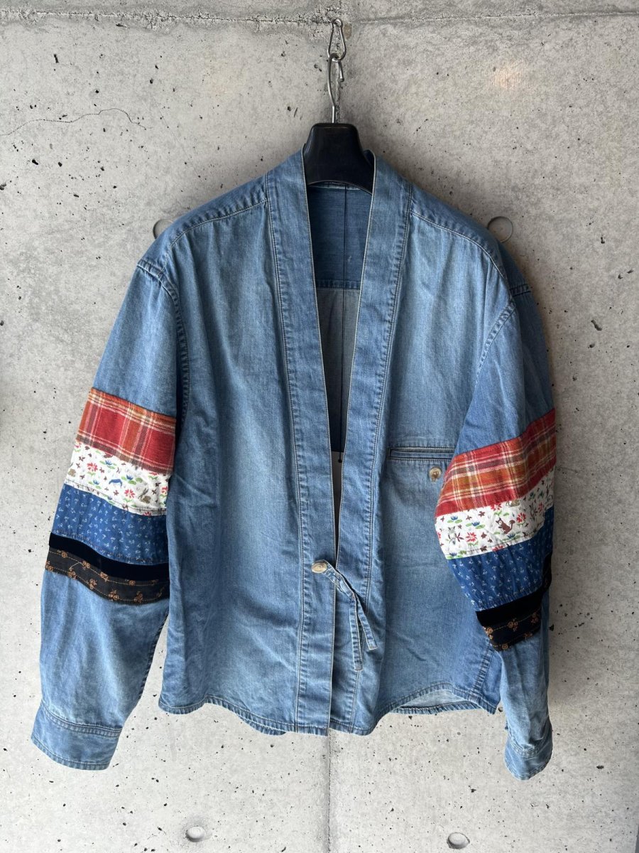 画像1: KHOKI コッキ  Patchwork Denim  Overshirt (1)