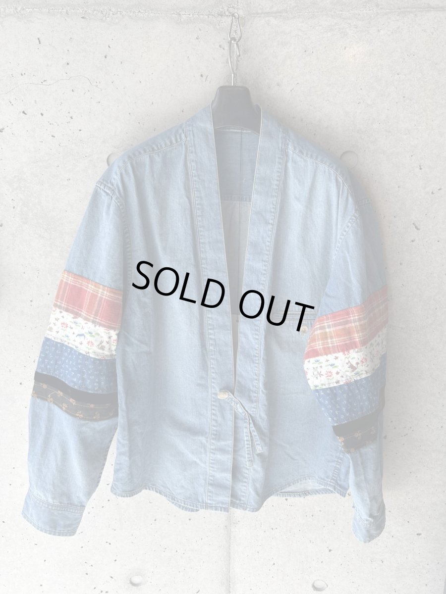 画像1: KHOKI コッキ  Patchwork Denim  Overshirt (1)
