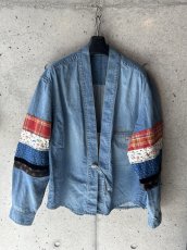 画像1: KHOKI コッキ  Patchwork Denim  Overshirt (1)