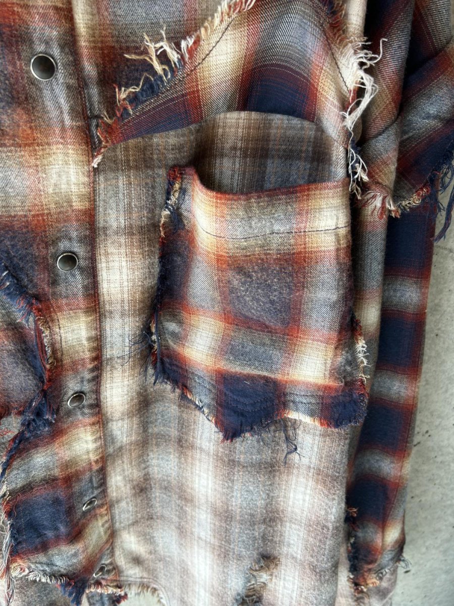 画像2: KHOKI コッキ  Vintage-effect checked shirt (2)