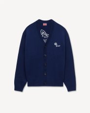 画像1: 'KENZO Tulip' エンブロイダリー カーディガン ウール & コットン (1)