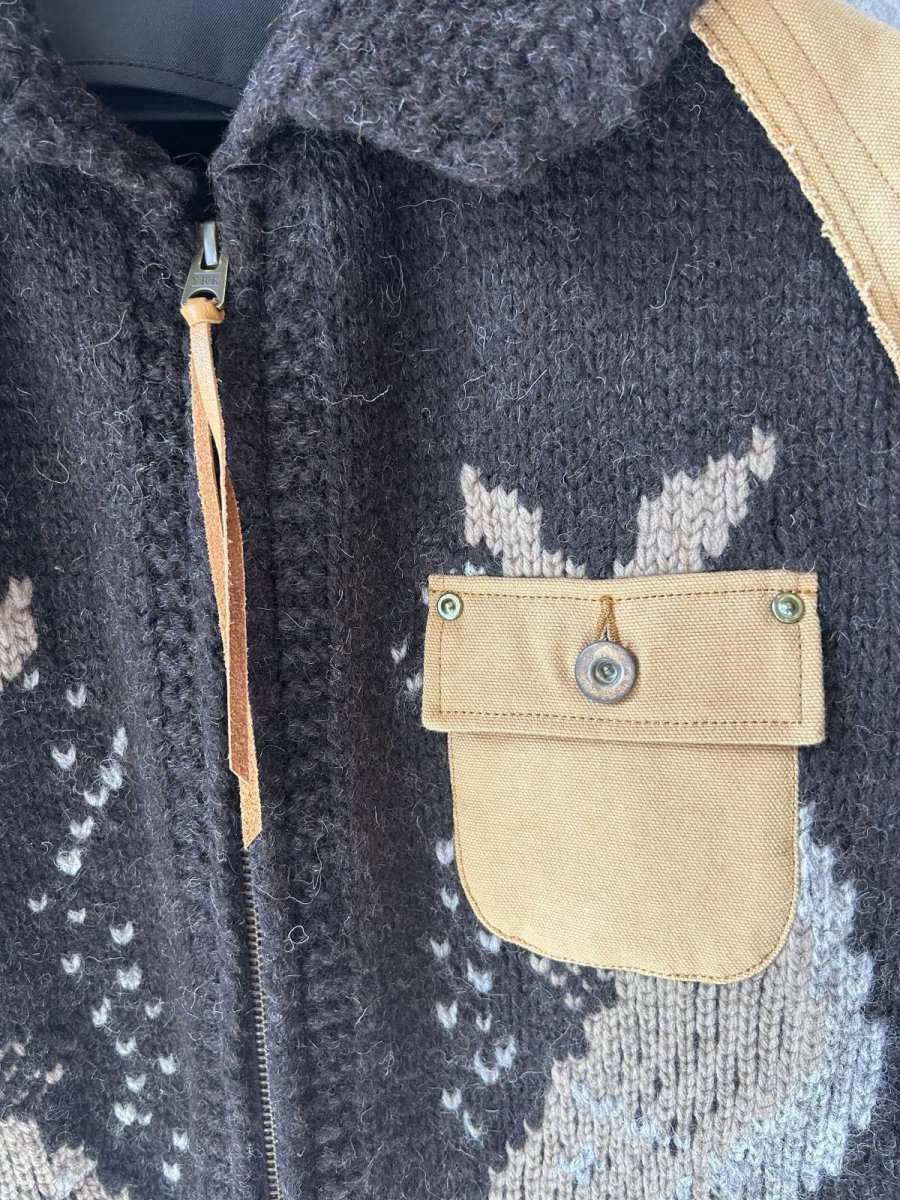画像2: KHOKI コッキ  Combination cowichan sweater (2)