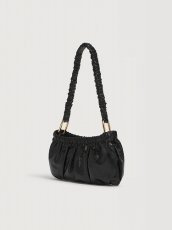 画像3: MARNI ブラック レザー ギャザー クラッチ (3)