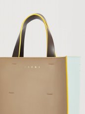 画像4: MARNI トープ、ライトブルー＆ブラウン レザー Museo ミニバッグ (4)