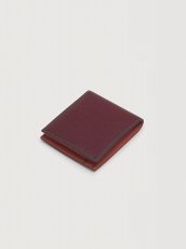 画像3: MARNI ブルー ライトブラウン レザー コントラストステッチ 二つ折りウォレット (3)