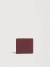 画像2: MARNI ブルー ライトブラウン レザー コントラストステッチ 二つ折りウォレット (2)