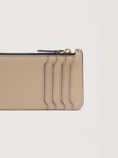 画像4: MARNI パープル、ルビー＆トープ サフィアーノレザー 箔押しロゴ Trunk ジップカードホルダー (4)