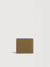 画像3: MARNI ブルー ライトブラウン レザー コントラストステッチ 二つ折りウォレット (3)