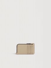 画像3: MARNI パープル、ルビー＆トープ サフィアーノレザー 箔押しロゴ Trunk ジップカードホルダー (3)