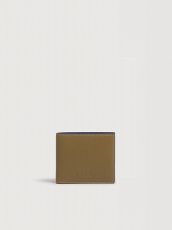 画像1: MARNI ブルー ライトブラウン レザー コントラストステッチ 二つ折りウォレット (1)
