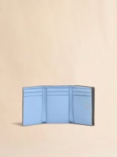 画像2: MARNI ブラウン レザー製三つ折りウォレット、マルニシンボル刺繍入り (2)