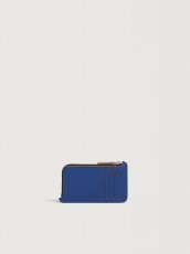 画像3: MARNI クリーム、パープル、＆ブルー サフィアーノレザー 箔押しロゴ Trunk ジップカードホルダー (3)