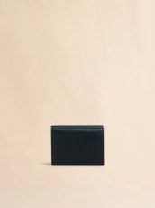 画像3: MARNI ブラック レザー製三つ折りウォレット、マルニシンボル刺繍入り (3)