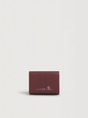 画像1: MARNI バーガンディ レザー Marni Mending 三つ折りウォレット (1)