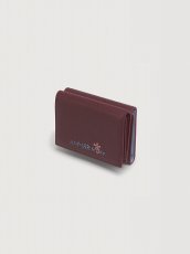 画像4: MARNI バーガンディ レザー Marni Mending 三つ折りウォレット (4)