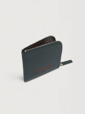 画像2: MARNI ディープグリーン レザー Marni Mending 刺繍 ジップアラウンドウォレット (2)