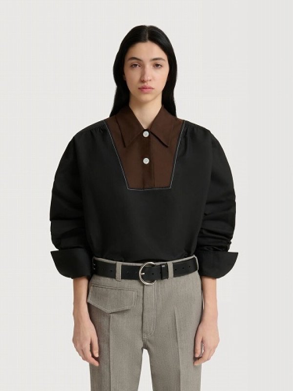 正規取扱店販売品】MARNI ブラック コントラストカラーのビブ