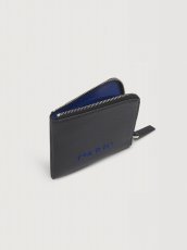 画像2: MARNI ブラック レザー Marni Mending 刺繍 ジップアラウンドウォレット (2)