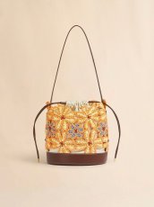 画像3: MARNI イエロー ペーパーラフィア製 Seaside バケットバッグ (3)