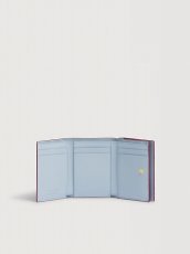画像2: MARNI バーガンディ レザー Marni Mending 三つ折りウォレット (2)