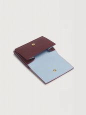 画像5: MARNI バーガンディ レザー Marni Mending 三つ折りウォレット (5)