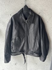 画像2: SOSHIOTSUKI OILED LEATHER BLOUSON (2)