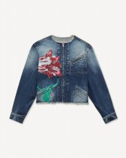 画像1: KENZO Paris (WOMEN'S) 'KENZO Tulip' チョア ジャケット イン ジャパニーズ デニム (1)