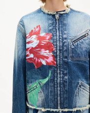 画像6: KENZO Paris (WOMEN'S) 'KENZO Tulip' チョア ジャケット イン ジャパニーズ デニム (6)