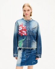 画像3: KENZO Paris (WOMEN'S) 'KENZO Tulip' チョア ジャケット イン ジャパニーズ デニム (3)