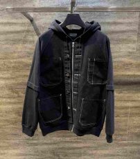 画像1: QBISM  Front Work Wear zip up hoodie (1)