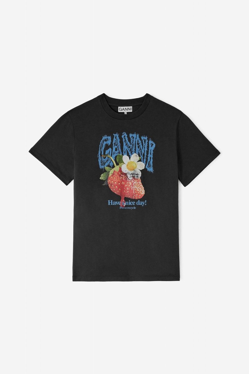 画像1: 【GANNI ガニー】ストロベリー Tシャツ (1)