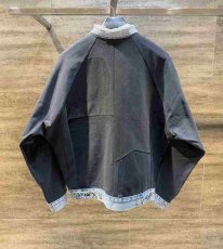 画像2: QBISM  Patchwork contrasted vintage denim zipup blouson (2)