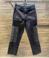 画像1: QBISM  double knee contrasting remake vintage denim pants (1)