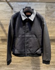 画像1: DEUTSCHLEDER BOMBER JACKET WITH LEATHER (1)