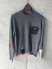 画像1: KHOKI コッキ  Vintage-finished Wool Knit Pullover  (1)
