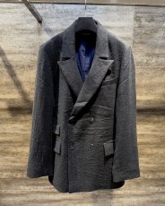 画像1: WASHED WOOL DOUBLE BRESTED BLAZER (1)