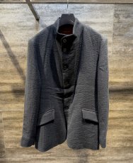 画像1: WASHED WOOL HIGHCLOSED BLAZER (1)