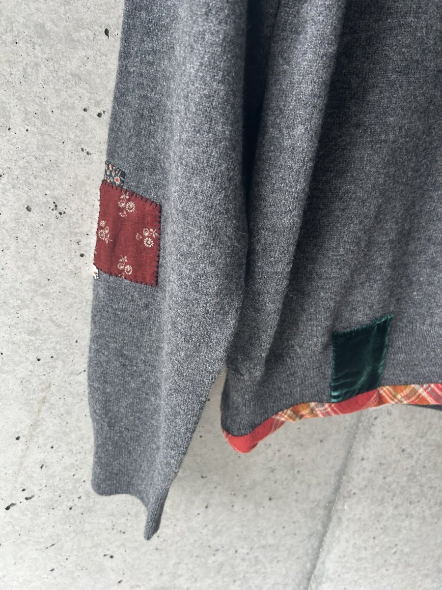 画像2: KHOKI コッキ  Vintage-finished Wool Knit Pullover  (2)