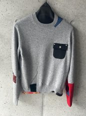 画像1: KHOKI コッキ  Vintage-finished Wool Knit Pullover  (1)