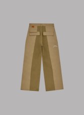 画像2: ALWAYS OUT OF STOCK　TWO-PLEAT SWITCHED WIDE PANTS - BROWN (2)
