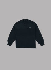 画像1: ALWAYS OUT OF STOCK GAME KNIT PULLOVER - BLACK (1)