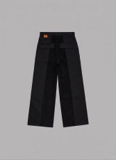 画像2: ALWAYS OUT OF STOCK　TWO-PLEAT SWITCHED WIDE PANTS - BLACK (2)