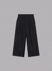 画像1: ALWAYS OUT OF STOCK　TWO-PLEAT SWITCHED WIDE PANTS - BLACK (1)